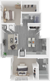 Floor Plan 2 at Parq Crossing Apartments